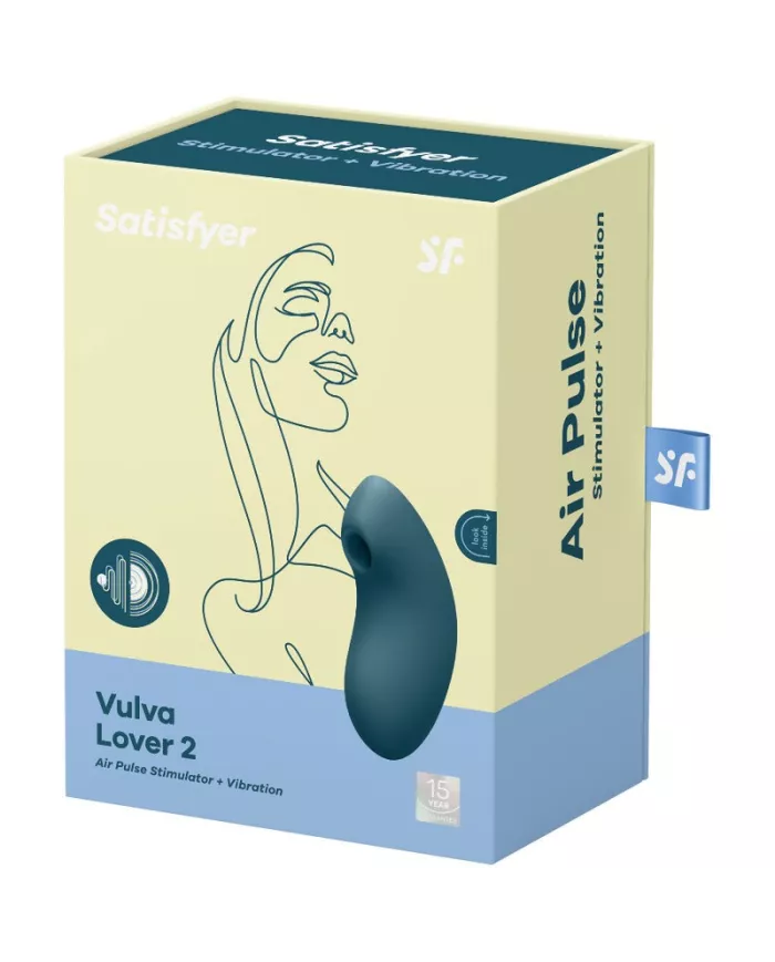SATISFYER - STIMULATEUR ET VIBRATEUR VULVA LOVER 2 AIR PULSE BLEU SATISFYER - STIMULATEUR ET VIBRATEUR VULVA LOVER 2 AIR PULSE BLEU