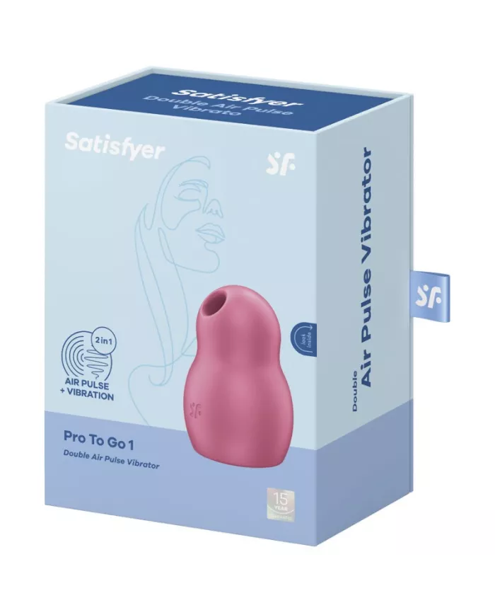 SATISFYER - STIMULATEUR ET VIBRATEUR DOUBLE AIR PULSE PRO TO GO 1 ROUGE SATISFYER - STIMULATEUR ET VIBRATEUR DOUBLE AIR PULSE PRO TO GO 1 ROUGE