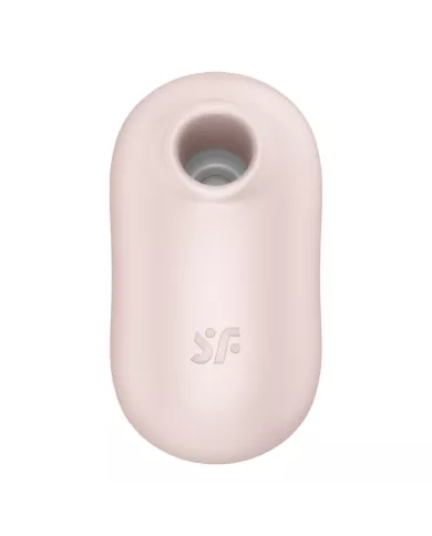 SATISFYER - STIMULATEUR ET VIBRATEUR DOUBLE AIR PULSE PRO TO GO 2 BEIGE