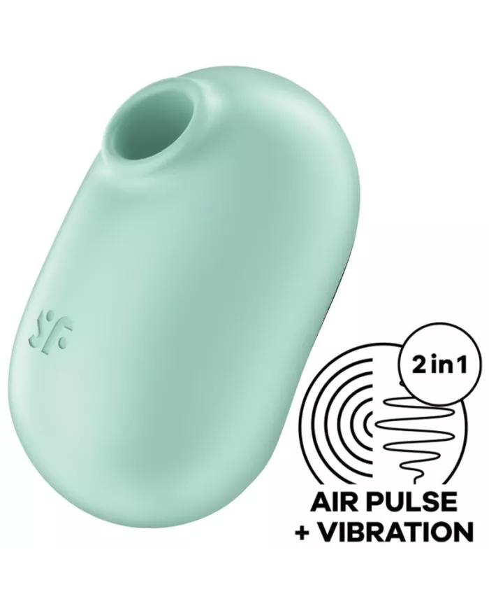 SATISFYER - STIMULATEUR ET VIBRATEUR DOUBLE AIR PULSE PRO TO GO 2 VERT SATISFYER - STIMULATEUR ET VIBRATEUR DOUBLE AIR PULSE PRO TO GO 2 VERT