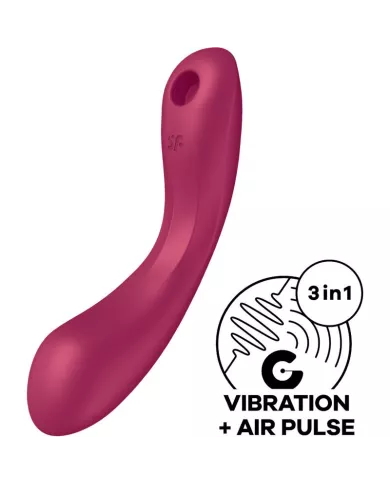 SATISFYER - CURVE TRINITY 1 AIR PULSE VIBRATION ROUGE