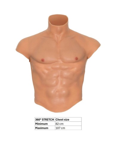 DÉSIR CACHÉ - T-SHIRT TORSE MASCULIN EN SILICONE ALTER EGO AVEC ESTHÉTIQUE DES ABS