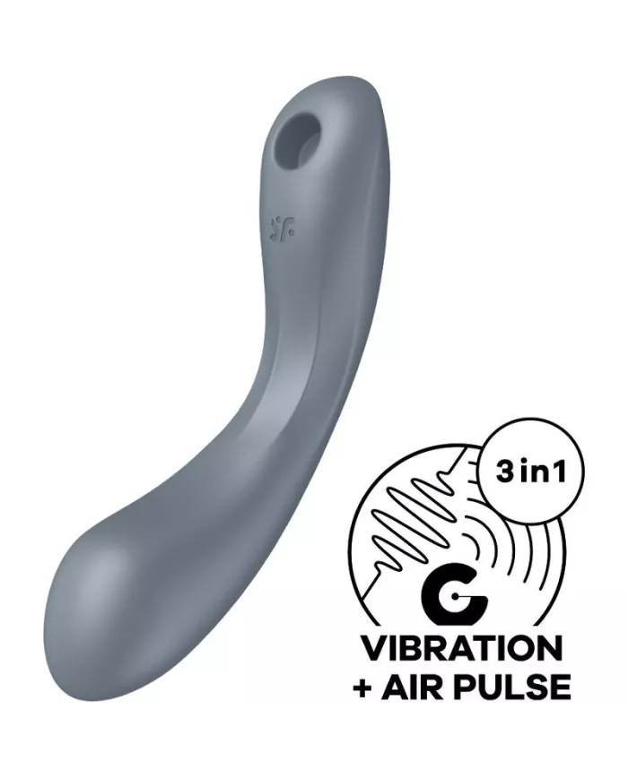 SATISFYER - CURVE TRINITY 1 AIR PULSE VIBRATION GRIS SATISFYER - CURVE TRINITY 1 AIR PULSE VIBRATION GRIS