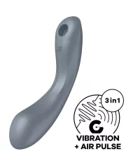SATISFYER - CURVE TRINITY 1 AIR PULSE VIBRATION GRIS SATISFYER - CURVE TRINITY 1 AIR PULSE VIBRATION GRIS