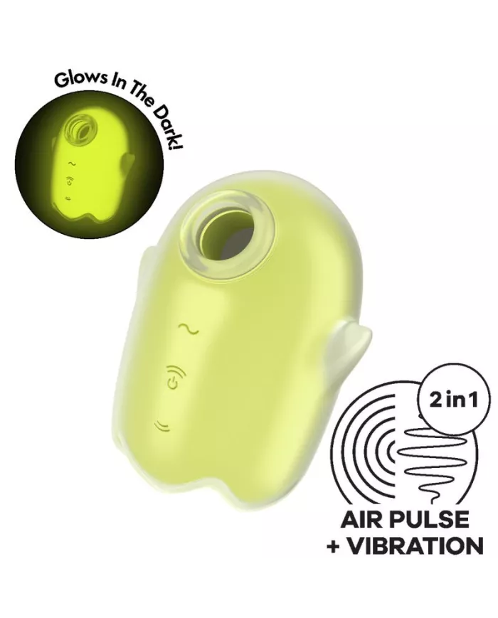 SATISFYER - GLOWING GHOST AIR PULSE & VIBRATEUR JAUNE SATISFYER - GLOWING GHOST AIR PULSE & VIBRATEUR JAUNE