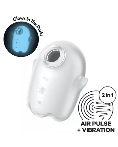 SATISFYER - GLOWING GHOST AIR PULSE & VIBRATEUR BLANC SATISFYER - GLOWING GHOST AIR PULSE & VIBRATEUR BLANC