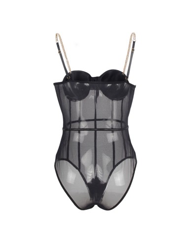 SUBBLIME - BODY NOIR BRETELLES CHAÎNE S/M