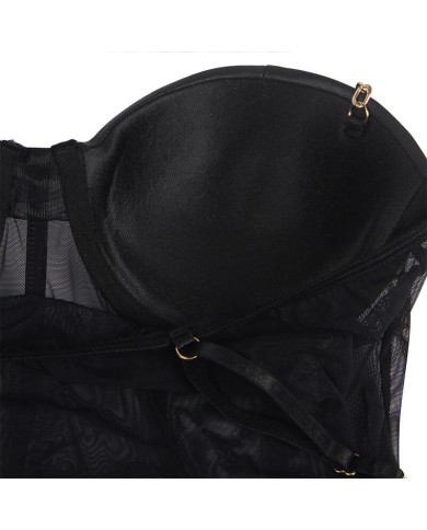 SUBBLIME - BODY NOIR BRETELLES CHAÎNE S/M