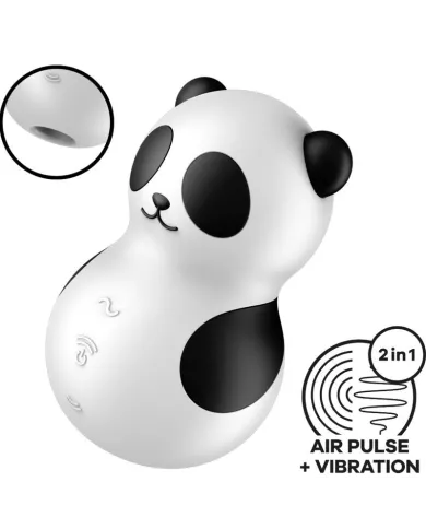 SATISFYER - POCKET PANDA STIMULATEUR & VIBRATEUR NOIR ET BLANC SATISFYER - POCKET PANDA STIMULATEUR & VIBRATEUR NOIR ET BLANC