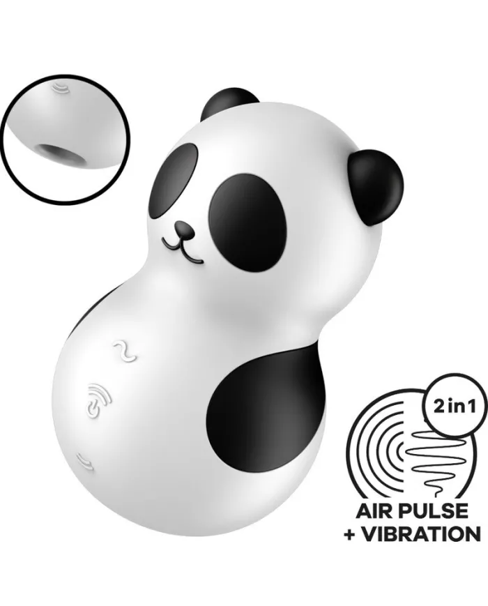 SATISFYER - POCKET PANDA STIMULATEUR & VIBRATEUR NOIR ET BLANC SATISFYER - POCKET PANDA STIMULATEUR & VIBRATEUR NOIR ET BLANC