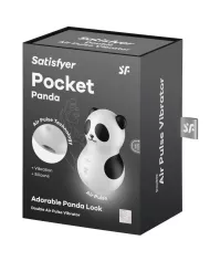 SATISFYER - POCKET PANDA STIMULATEUR & VIBRATEUR NOIR ET BLANC SATISFYER - POCKET PANDA STIMULATEUR & VIBRATEUR NOIR ET BLANC