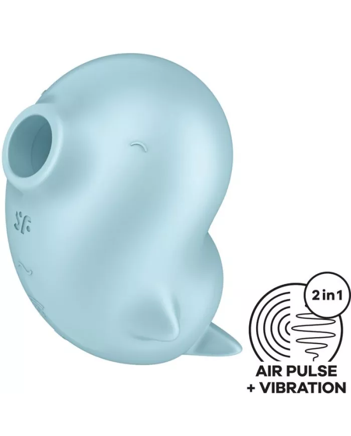 SATISFYER - SASSY SEAL STIMULATEUR ET VIBRATEUR BLEU SATISFYER - SASSY SEAL STIMULATEUR ET VIBRATEUR BLEU