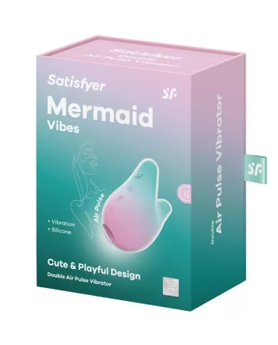 SATISFYER - MERMAID VIBES STIMULATEUR & VIBRATEUR MENTHE ET ROSE SATISFYER - MERMAID VIBES STIMULATEUR & VIBRATEUR MENTHE ET ROSE