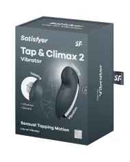 SATISFYER - TAP & CLIMAX 2 VIBRATEUR & STIMULATEUR GRIS SATISFYER - TAP & CLIMAX 2 VIBRATEUR & STIMULATEUR GRIS