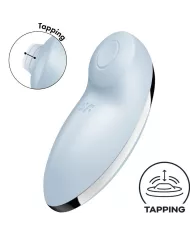 SATISFYER - TAP & CLIMAX 2 VIBRATEUR & STIMULATEUR BLEU