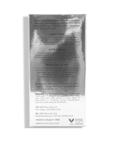 EYE OF LOVE - PARFUM EOL PHR 10 ML SET/3 - MORNING GLOW, ONE LOVE, AFTER DARK EYE OF LOVE - PARFUM EOL PHR 10 ML SET/3 - MORNING GLOW, ONE LOVE, AFTER DARK