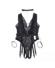 SUBBLIME - 954390 BODY SEXY AVEC PORTE-JARRETELLES NOIR L/XL