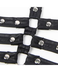 SUBBLIME - 954413 BODY BONDAGE EN CUIR NOIR L/XL