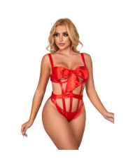 SUBBLIME - 954468 BODY SEXY AJOURÉ AVEC NOEUD ROUGE S/M