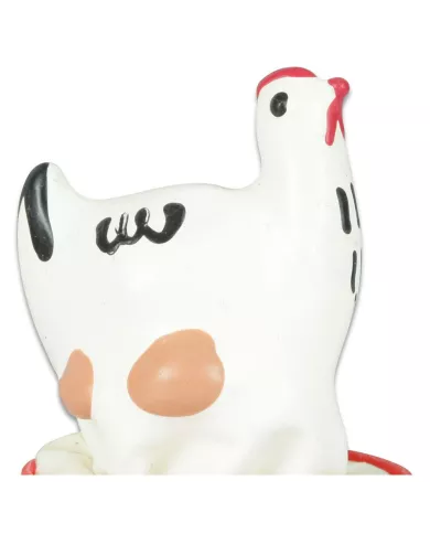 CONDOMERIE - PRÉSERVATIFS FANTAISIE PEINTS À LA MAIN POULET BLANC