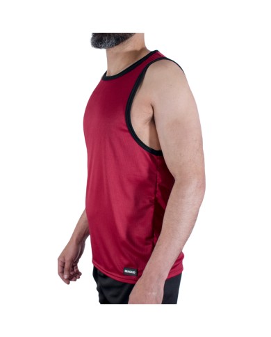 MACHO - CMV003 T-SHIRT DE GYM BORDEAUX, TAILLE S/M