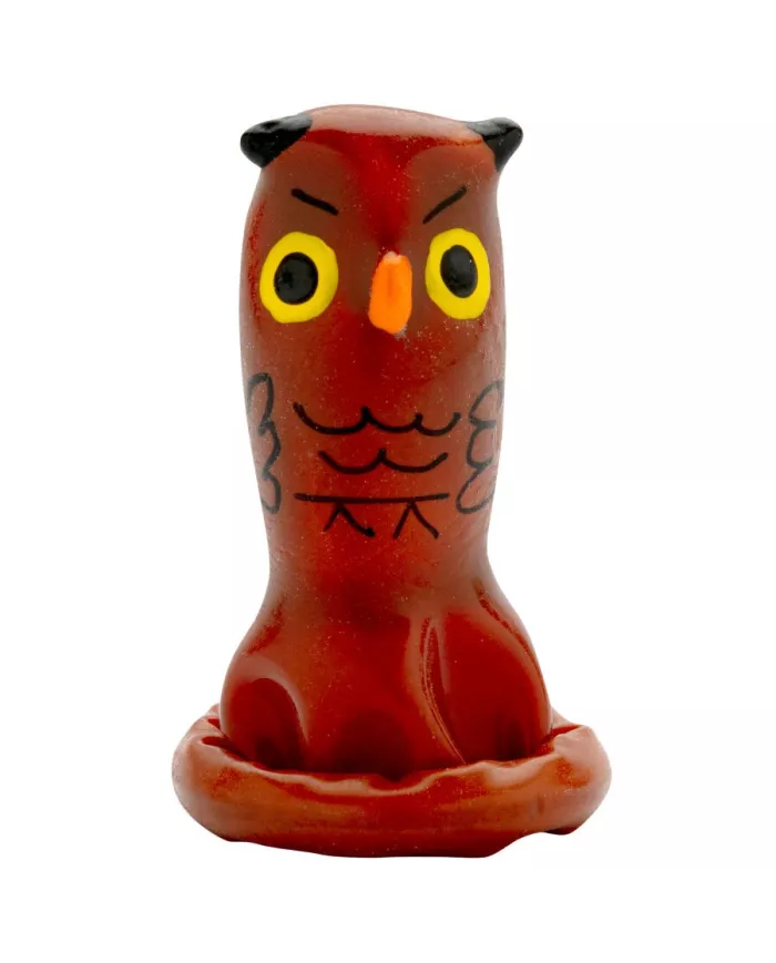 CONDOMERIE - PRÉSERVATIFS FANTAISIE PEINTS À LA MAIN HIBOU