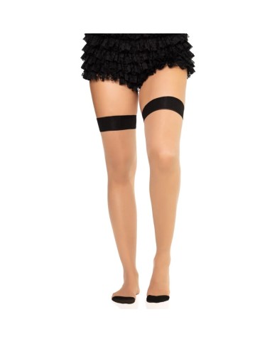LEG AVENUE - 1963 BAS EN SPANDEX À COUTURE ARRIÈRE NOIRS - TAILLE UNIQUE