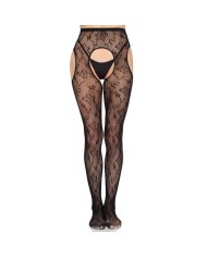 LEG AVENUE - 1967 COLLANTS RÉSILLE BLOOM NOIRS - TAILLE UNIQUE