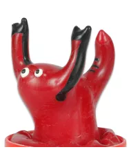 CONDOMERIE - PRÉSERVATIFS FANTAISIE PEINTS À LA MAIN ROUGE SCORPION CONDOMERIE - PRÉSERVATIFS FANTAISIE PEINTS À LA MAIN ROUGE SCORPION