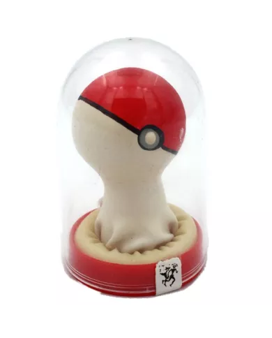 CONDOMERIE - PRÉSERVATIFS FANTAISIE PEINTS À LA MAIN POKEBALL ROUGE-BLANC