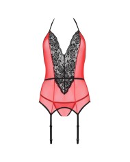 PASSION - PEONIA CORSET LIGNE ÉROTIQUE ROUGE S/M