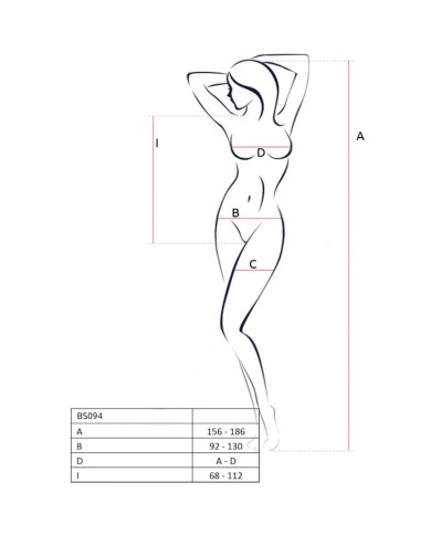 PASSION - BS094 BODYSTOCKING NOIR TAILLE UNIQUE