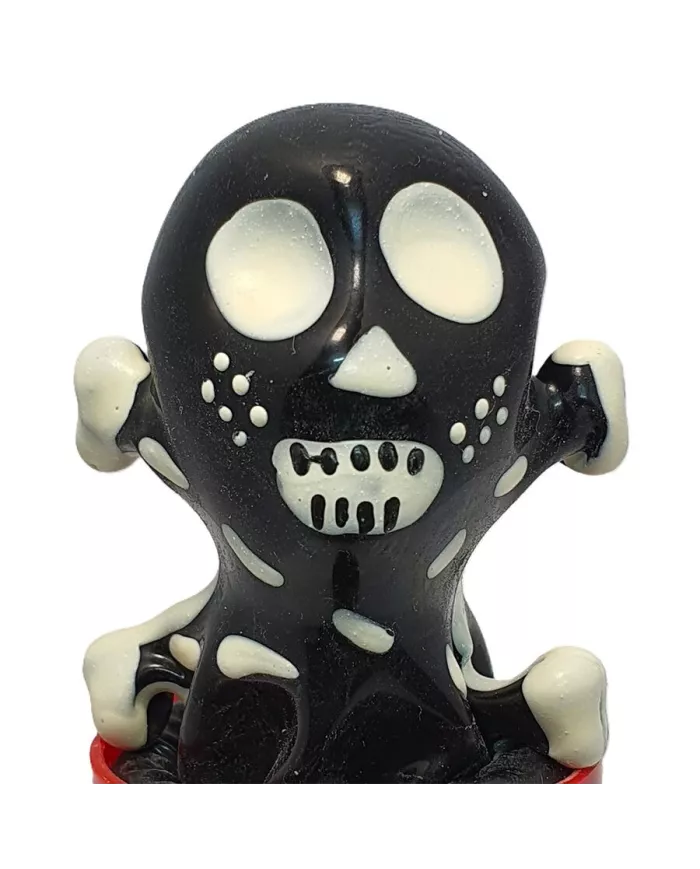 CONDOMERIE - PRÉSERVATIFS FANTAISIE PEINTS À LA MAIN CRÂNE NOIR MODÈLE 2 CONDOMERIE - PRÉSERVATIFS FANTAISIE PEINTS À LA MAIN CRÂNE NOIR MODÈLE 2