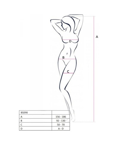 PASSION - BS098 BODYSTOCKING NOIR TAILLE UNIQUE