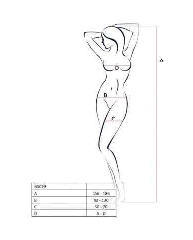 PASSION - BS099 BODYSTOCKING NOIR TAILLE UNIQUE