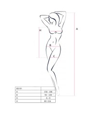 PASSION - BS101 BODYSTOCKING NOIR TAILLE UNIQUE