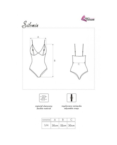 LIVCO CORSETTI FASHION - CORPS + PEIGNOIR SILOMIN LC 1401 NOIR TAILLE UNIQUE