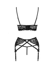LIVCO CORSETTI FASHION - MORIDAM LC 90552 SOUTIEN-GORGE + JARRETIÈRE + CULOTTE NÉGRO L/XL