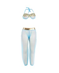 SUBBLIME - ENSEMBLE LINGERIE BLEU STYLE INDIEN S/M