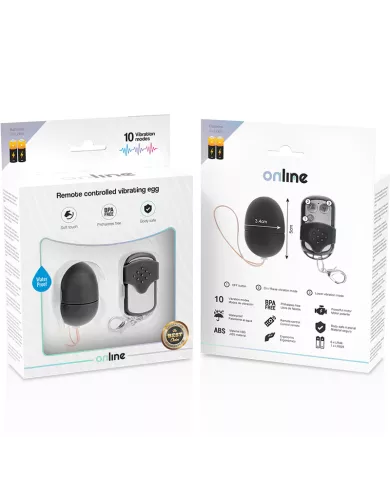 ONLINE - OEUF VIBRANT TÉLÉCOMMANDE S NOIR ONLINE - OEUF VIBRANT TÉLÉCOMMANDE S NOIR