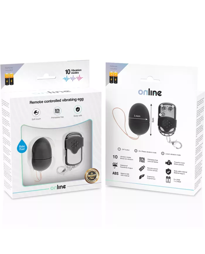 ONLINE - OEUF VIBRANT TÉLÉCOMMANDE S NOIR ONLINE - OEUF VIBRANT TÉLÉCOMMANDE S NOIR