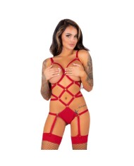LIVCO CORSETTI FASHION - THIARA LC 20213 ENSEMBLE CORPS + BAS ROUGE S/M