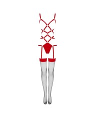 LIVCO CORSETTI FASHION - THIARA LC 20213 ENSEMBLE CORPS + BAS ROUGE S/M