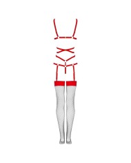 LIVCO CORSETTI FASHION - THIARA LC 20213 ENSEMBLE CORPS + BAS ROUGE S/M
