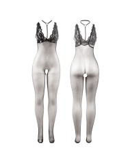 SUBBLIME - 951993 BODYSTOCKING RÉSILLE TRANSPARENTE NOIRE SANS FOURRURE TAILLE UNIQUE
