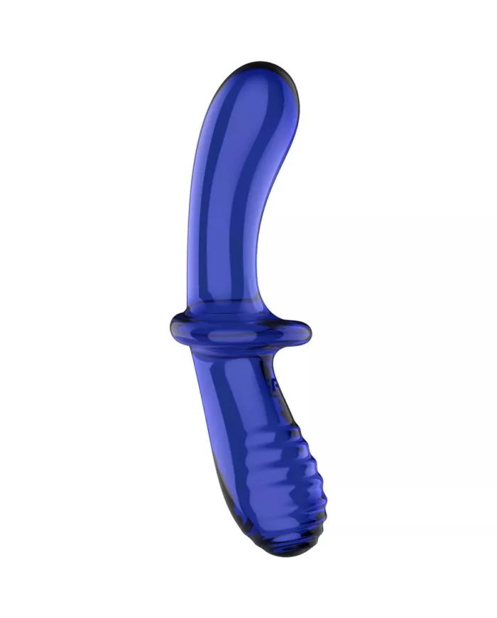 SATISFYER - GODE DOUBLE CRISTAL BLEU
