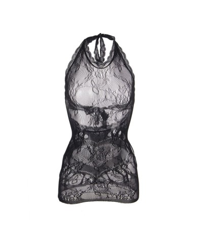 SUBBLIME - 952075 ROBE COURTE EN RÉSILLE AVEC DÉTAIL DOS ET COEUR NOIR TAILLE UNIQUE