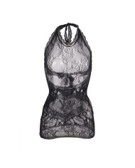 SUBBLIME - 952075 ROBE COURTE EN RÉSILLE AVEC DÉTAIL DOS ET COEUR NOIR TAILLE UNIQUE