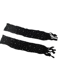 SUBBLIME - 952174 BODYSTOCKING RESILLE AVEC GANTS ET DIAMANTS NOIR TAILLE UNIQUE