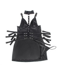 SUBBLIME - 954406 ROBE BONDAGE EN CUIR NOIR S/M
